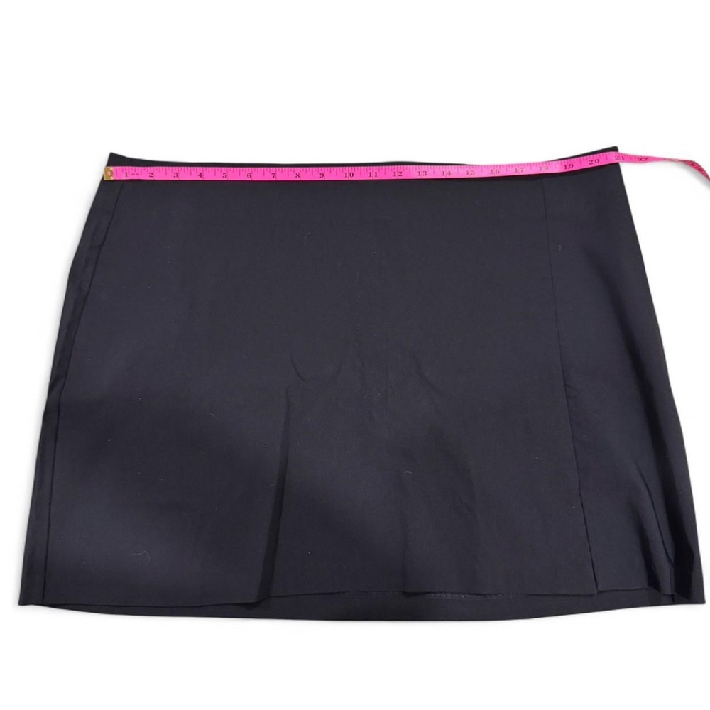 ASOS High Waisted Black Mini Skirt | Size 20 | Side Zip & Slit - Picture 2 of 7